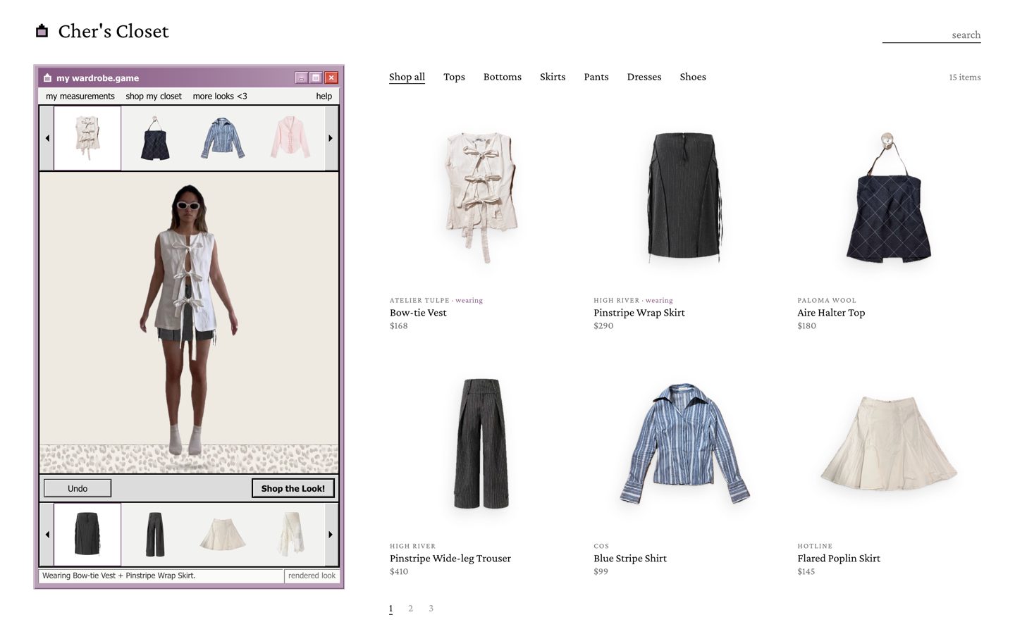 Wardrobe, web project